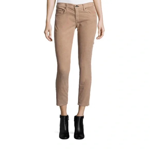Rag & BoneTomboy Corduroy Tan Cropped Pants Sz 26 - Picture 1 of 7